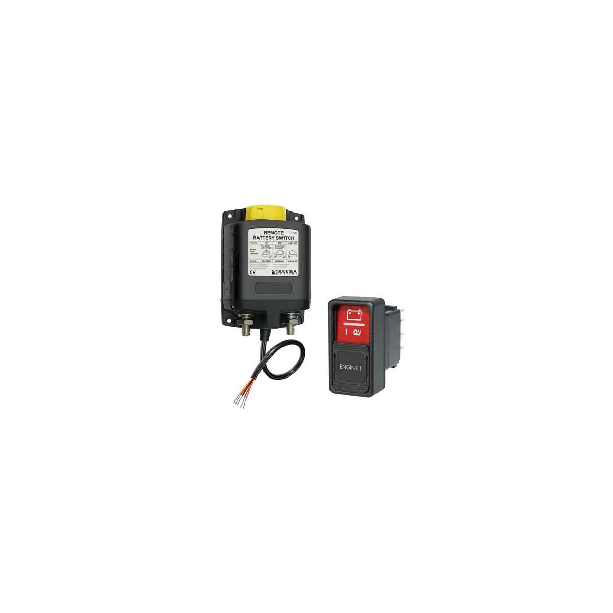 Blue Sea Systems Coupe-batterie relais bistable 24V 500A + switch