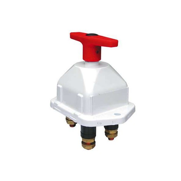 250A continuous two-pole battery switch with excitation cut-off - white - N°1 - comptoirnautique.com 