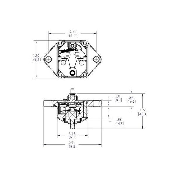 Interruttore termico SERIE 285 - 70A - N°2 - comptoirnautique.com