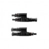 Pair of MC4 Y connectors: male/2 female and female/2 male