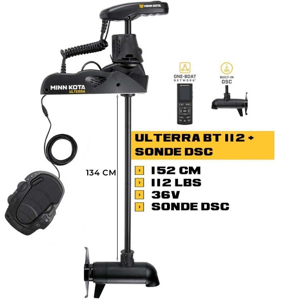 MK-1358945 - Moteur avant Minn Kota TERROVA 112 Lbs GPS 36V 152 cm + sonde DSC avec télécommande et pédale - N°2 - comptoirnautique.com