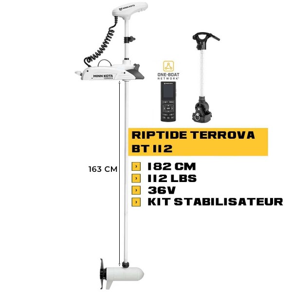 MK-1363791 - Moteur avant mer Minn Kota RIPTIDE TERROVA 112 Lbs GPS 182 cm 36V - N°3 - comptoirnautique.com