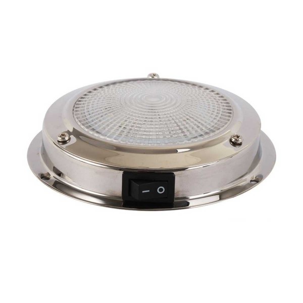Plafoniera in acciaio inox D.110MM - N°2 - comptoirnautique.com