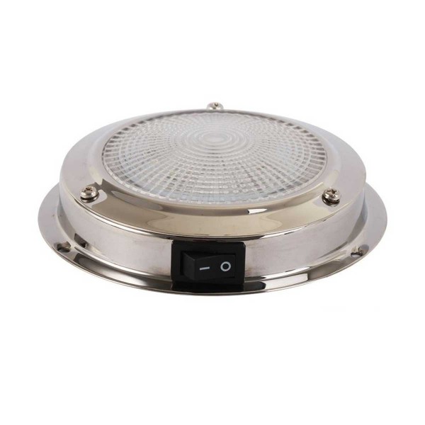 Stainless steel ceiling light D.110MM - N°2 - comptoirnautique.com 