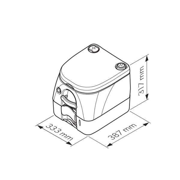 Dimensions des wc chimiques portables Dometic 972 - N°11 - comptoirnautique.com