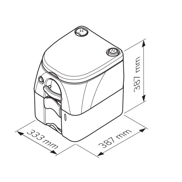 Dimensions des wc chimiques portables Dometic 976 - N°12 - comptoirnautique.com