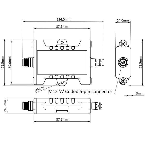 Dimensions du convertisseur Actisense NGX-1-ISO NMEA2000 vers NMEA0183 - N°3 - comptoirnautique.com 