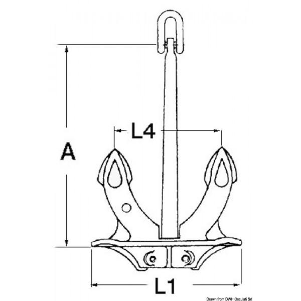 Ancora di sala, modello originale 48 kg - N°2 - comptoirnautique.com