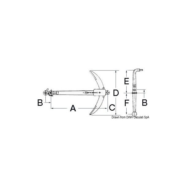 Ancla de mordaza 5 kg - N°3 - comptoirnautique.com