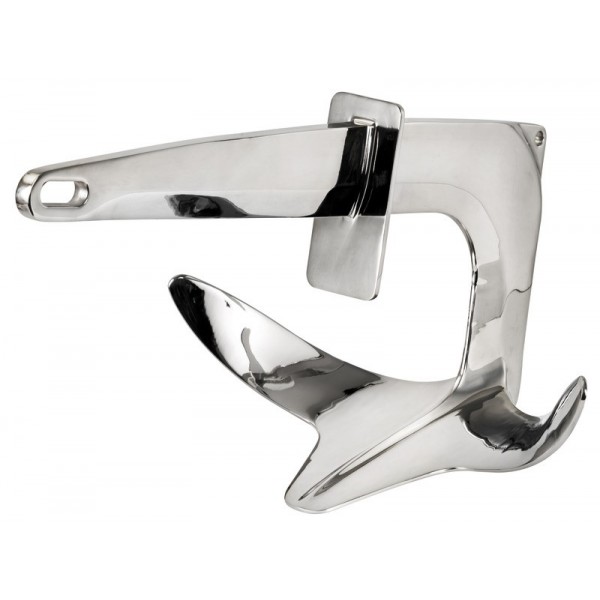 Trefoil stainless steel anchor with locking plate 10 kg - N°1 - comptoirnautique.com 