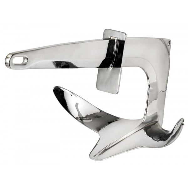 Trefoil stainless steel anchor with locking plate 10 kg - N°1 - comptoirnautique.com