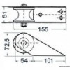 Rullo di prua in acciaio inox 155 x 51 mm - N°2 - comptoirnautique.com