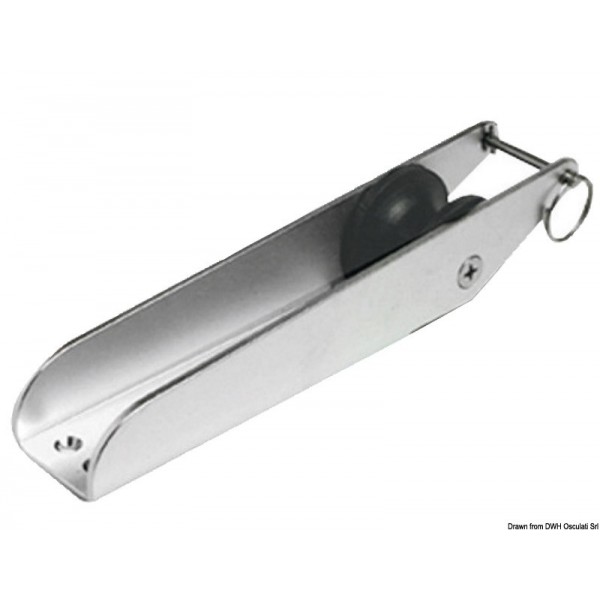 Rullo di prua in acciaio inox 280 x 55 mm - N°1 - comptoirnautique.com