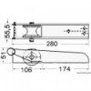 Rullo di prua in acciaio inox 280 x 55 mm - N°2 - comptoirnautique.com