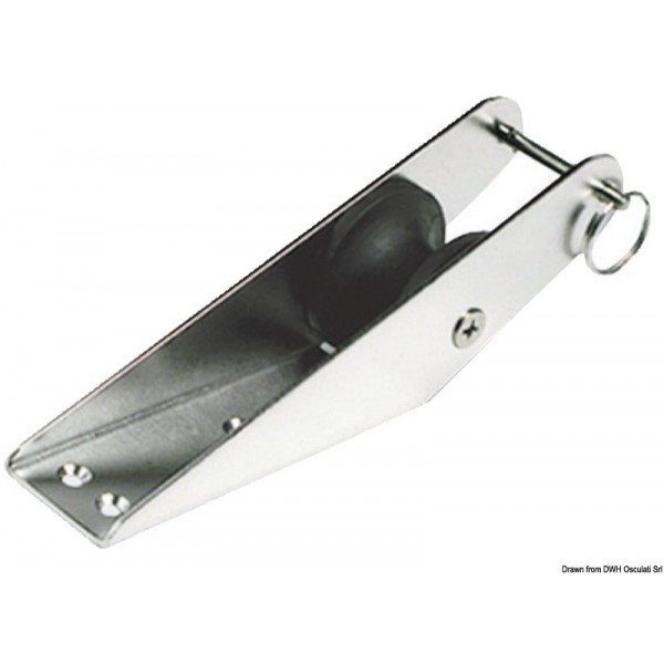 Rullo di prua in acciaio inox 232 x 51 mm - N°1 - comptoirnautique.com