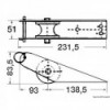 Rullo di prua in acciaio inox 232 x 51 mm - N°2 - comptoirnautique.com