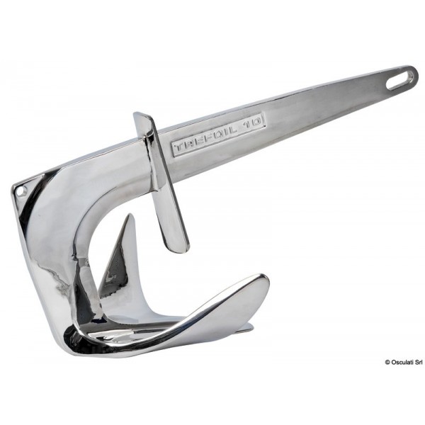 Ancora in acciaio inox Trefoil con piastra impermeabile - N°1 - comptoirnautique.com