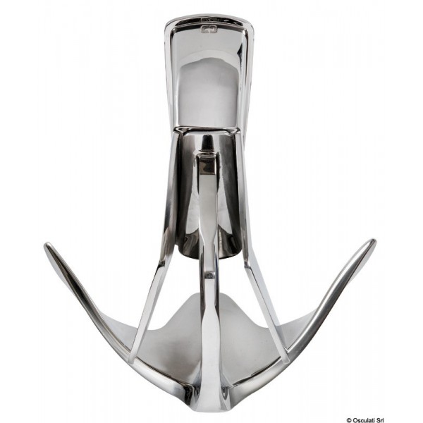 Ancora in acciaio inox Trefoil con piastra impermeabile - N°9 - comptoirnautique.com