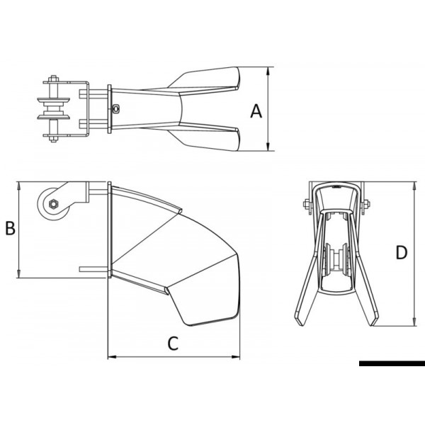 Closing forceps for Trefoil 20 kg - N°5 - comptoirnautique.com