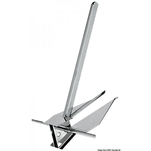 Ancora Danforth in acciaio inox 7 kg - N°1 - comptoirnautique.com