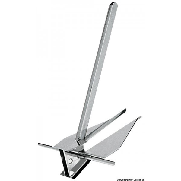 Danforth stainless steel anchor 12 kg - N°1 - comptoirnautique.com 