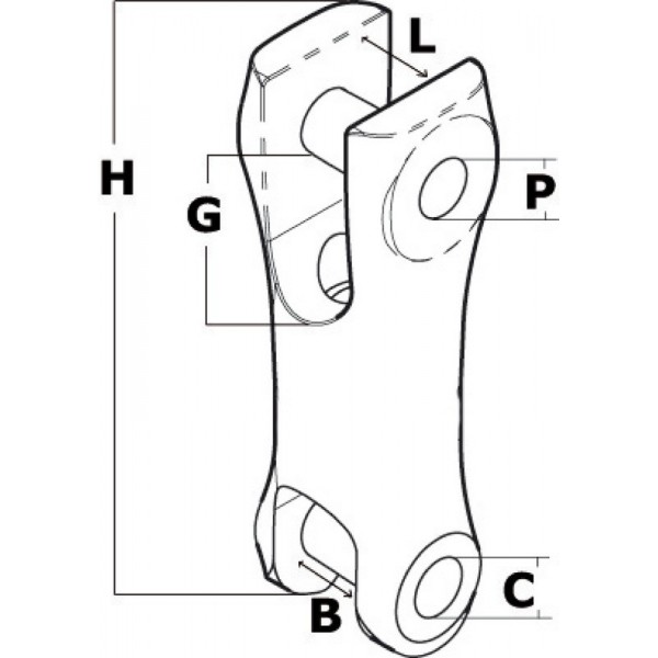 Stainless steel chain-anchor joint 9-10 mm - N°2 - comptoirnautique.com