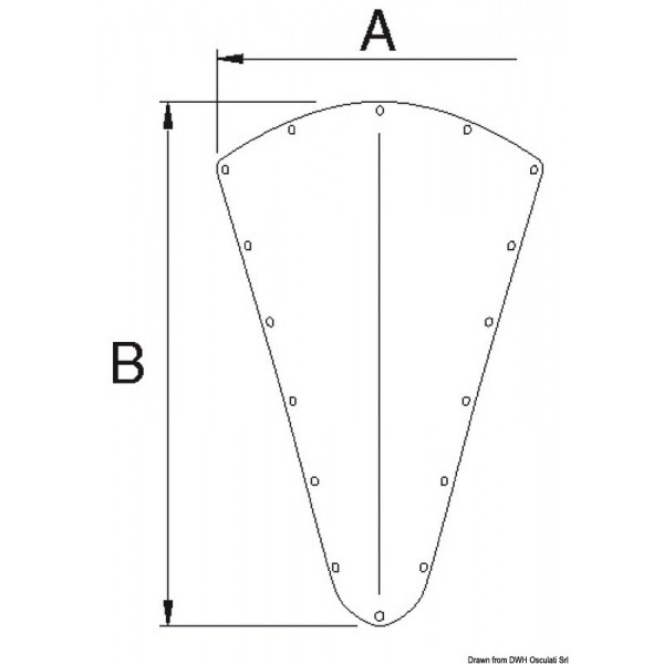 Bow plate DOUGLAS MARINE 340x520 mm - N°3 - comptoirnautique.com