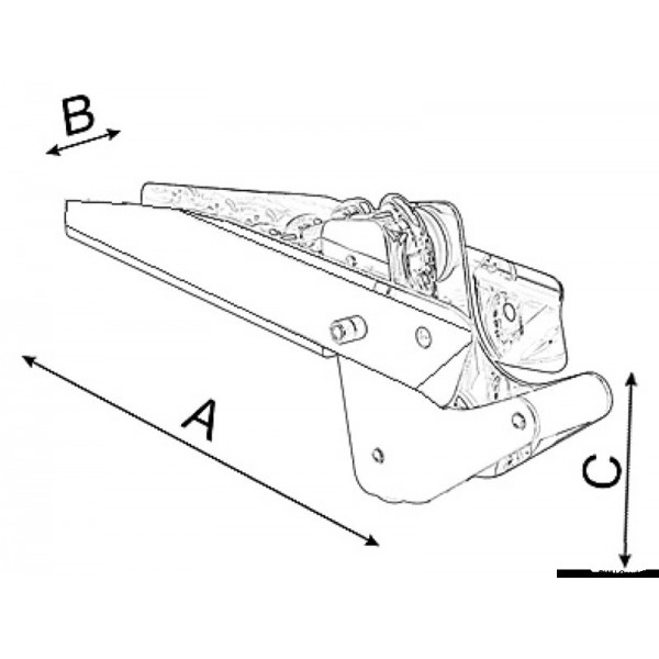 Pinza a dondolo leggera in acciaio inox lucidato 10 kg 300 mm - N°2 - comptoirnautique.com