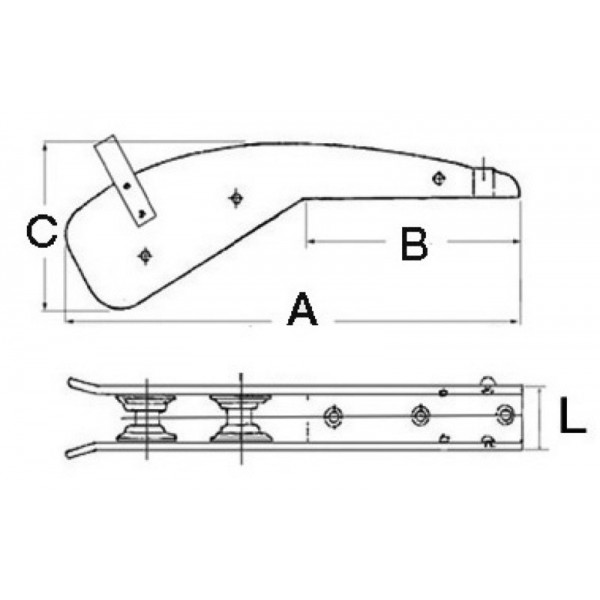 Pinzas de acero inoxidable para anclajes 6/10 kg - N°2 - comptoirnautique.com 