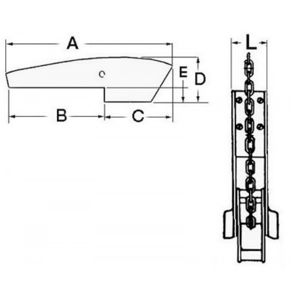 Davier à bascule inox max 20 kg  - N°2 - comptoirnautique.com