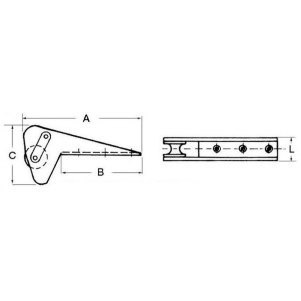 Davier inox pour Bruce/Trefoil max 15 kg  - N°3 - comptoirnautique.com 