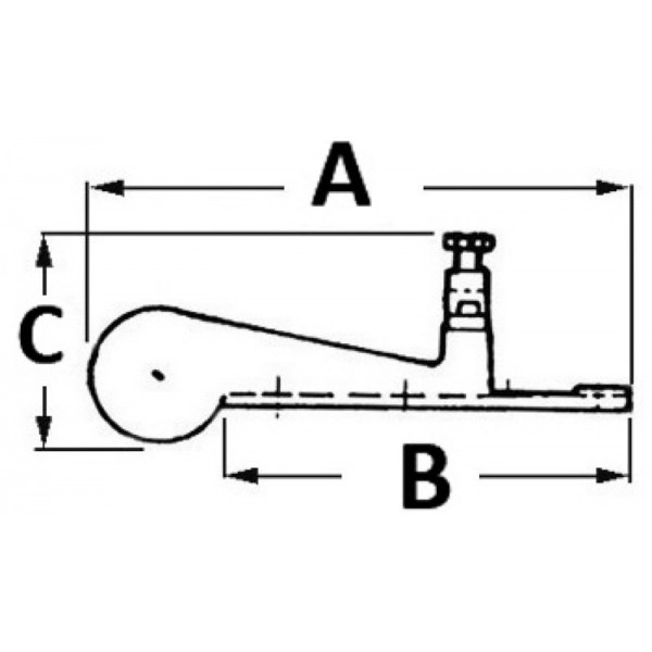 Rullo di prua in acciaio inox 340 mm - N°2 - comptoirnautique.com