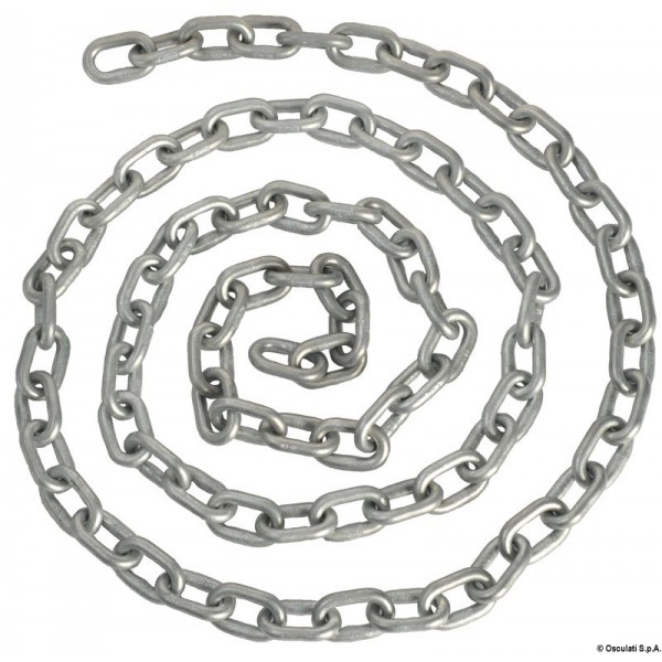 6 mm x 25 m calibrated galvanized chain - N°5 - comptoirnautique.com