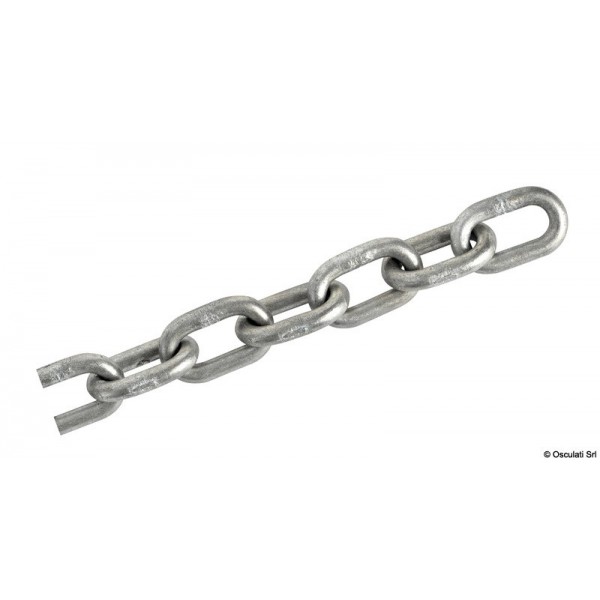 Galvanized chain 10 mm DIN766 - 50 m - N°1 - comptoirnautique.com 