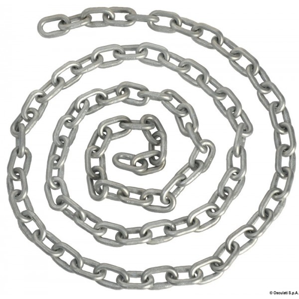 Galvanized chain 10 mm DIN766 - 100 m - N°5 - comptoirnautique.com 