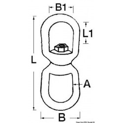 10 mm galvanized steel swivel
