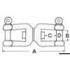 Drehwirbel Schäkel-Schäkel AISI 316 5 mm - N°2 - comptoirnautique.com