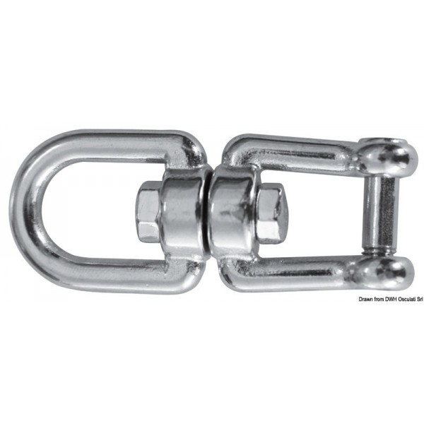 Double eye swivel AISI 316 6 mm - N°1 - comptoirnautique.com