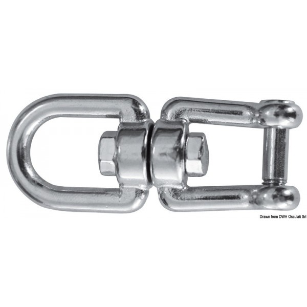 AISI 316 Girella a doppio occhio da 10 mm - N°1 - comptoirnautique.com