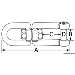 AISI 316 10 mm com olhal...