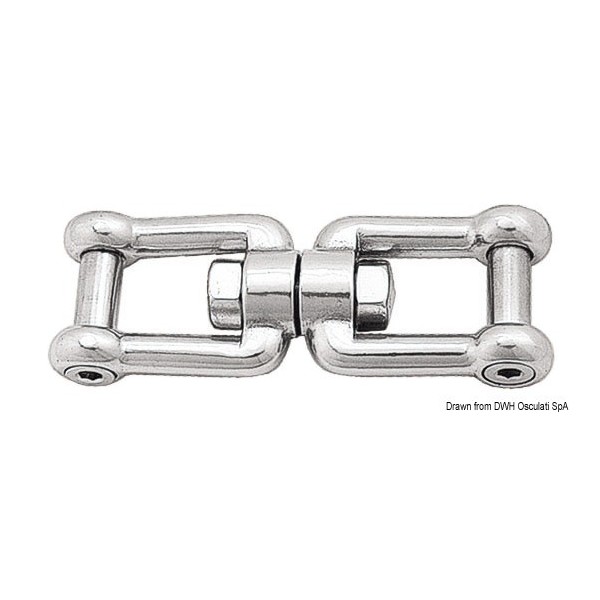 Emerillon man-man pivot à ras AISI 316 8 mm  - N°1 - comptoirnautique.com