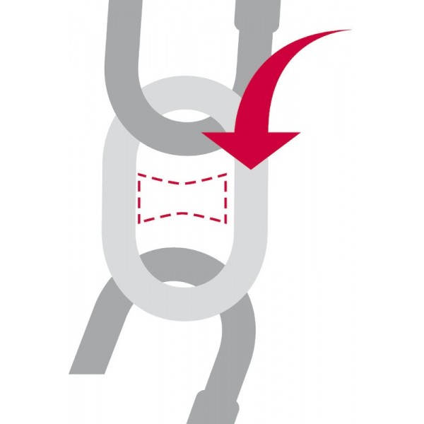 Set of 8 red chain markers 12 mm - N°5 - comptoirnautique.com