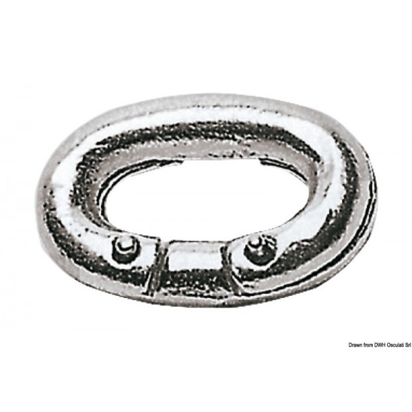 Eslabón remachado de acero galvanizado de 10 mm - N°1 - comptoirnautique.com 