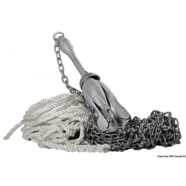 Grapple anchor mooring kit 6 kg - N°1 - comptoirnautique.com