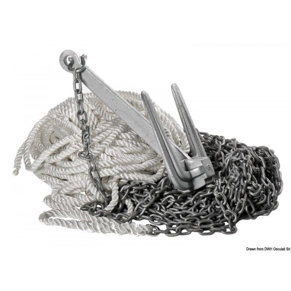 Kit di ormeggio per ancore Hall 4,2 kg - N°1 - comptoirnautique.com