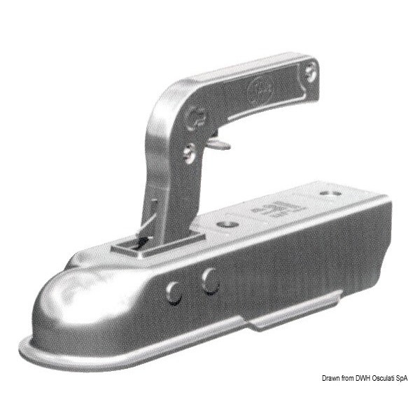 Gancio quadrato per rimorchio 50 mm 1300 kg - N°1 - comptoirnautique.com