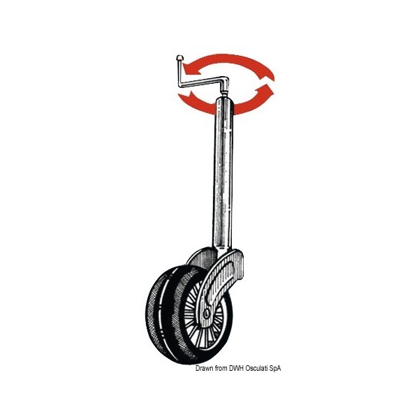 Roue jockey réglable en hauteur 48 mm  - N°1 - comptoirnautique.com