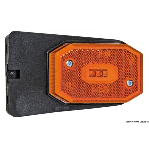 Luz delantera LED con soporte de luz naranja - N°1 - comptoirnautique.com