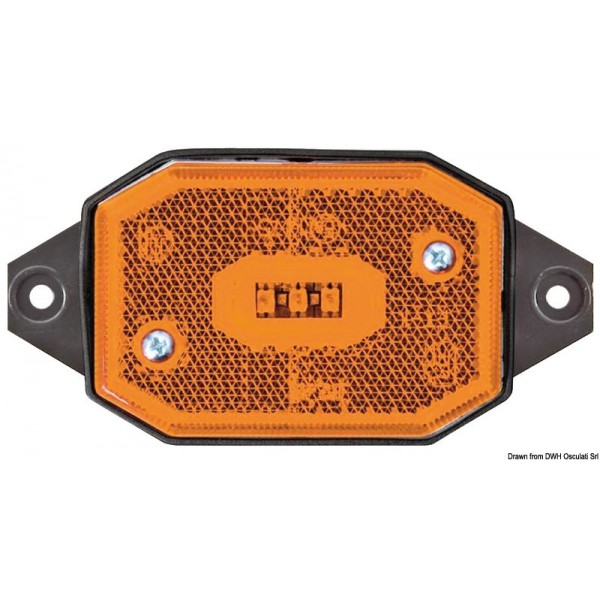 Luce anteriore a LED con staffa arancione - N°1 - comptoirnautique.com