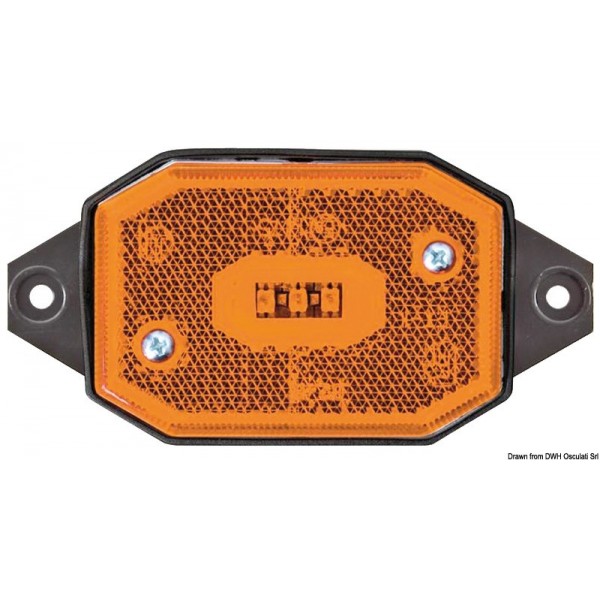 Luz delantera LED con soporte de luz naranja - N°1 - comptoirnautique.com